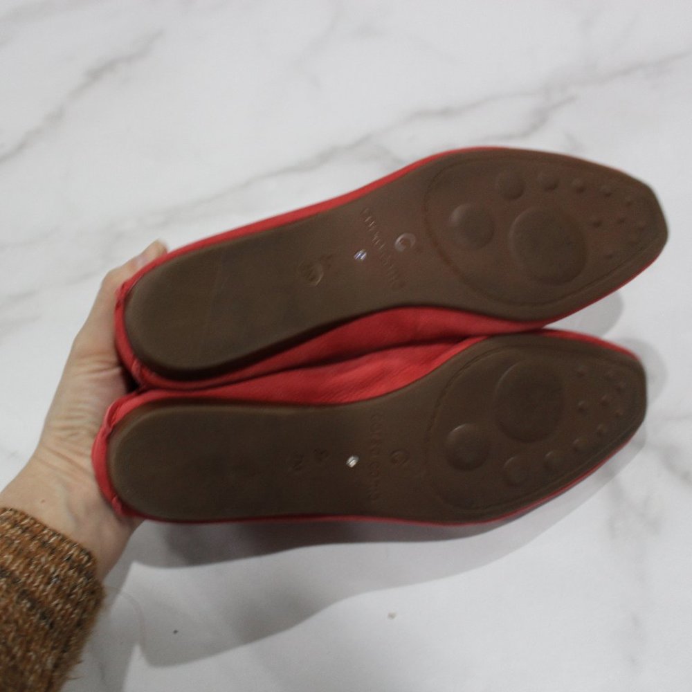 Corso Como Red Leather Square Toed Flats sz 7 NWT - Picture 8 of 8